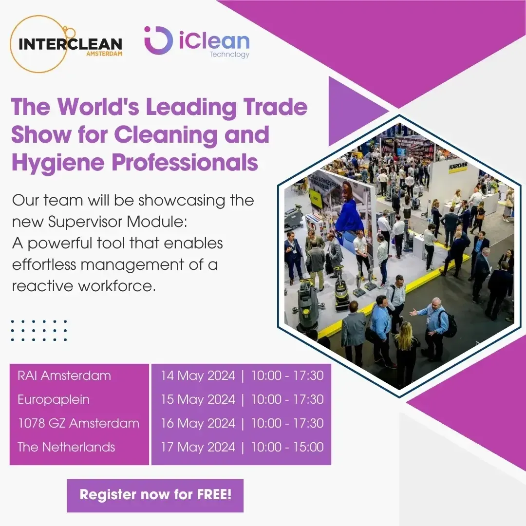 Ad creative from the Interclean hospitality suite campaign