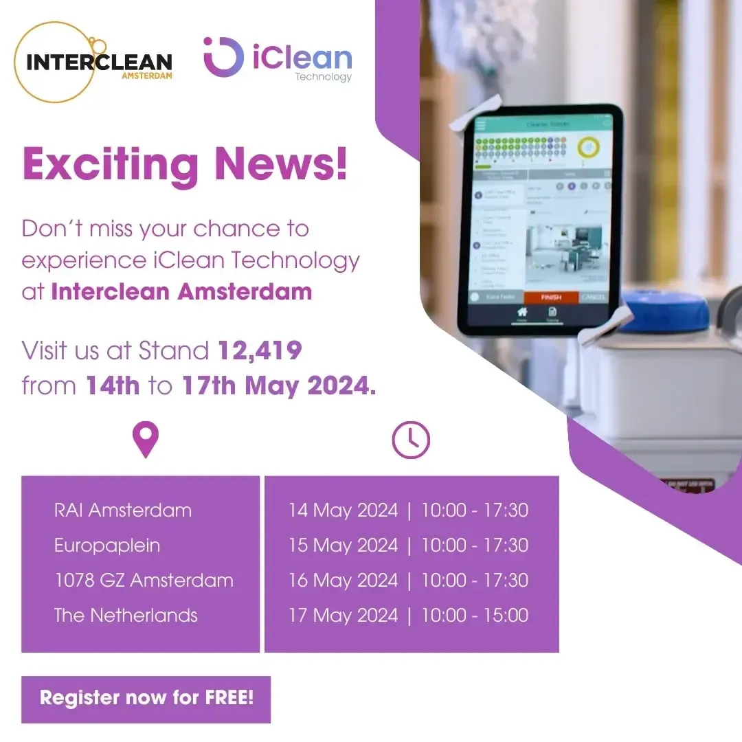 Ad creative from the Interclean hospitality suite campaign