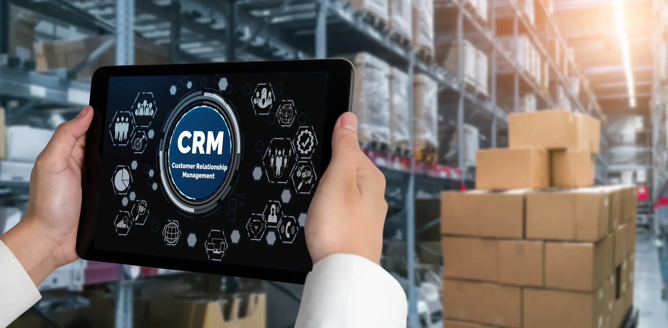 CRM system on a computer, illustrating the CRM Automation Sprint