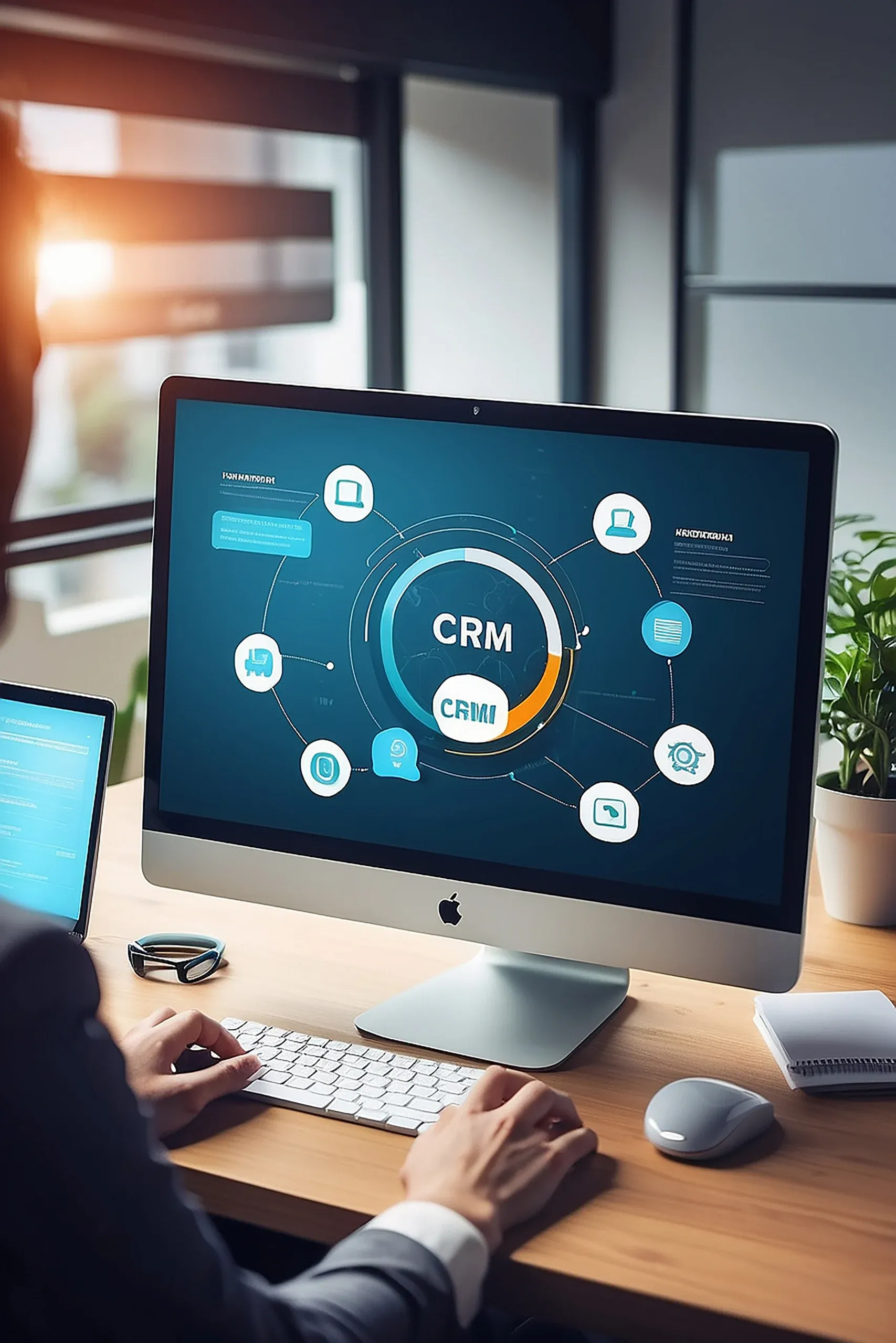 Customer relationship management system on a computer